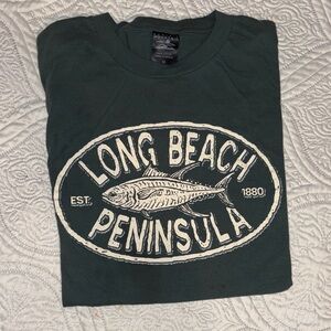 Green Long Beach Peninsula Graphic Tee